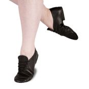Split Sole Jazz Shoes Modern Dance Leather - Black